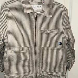 Zara Black and White Striped Jacket